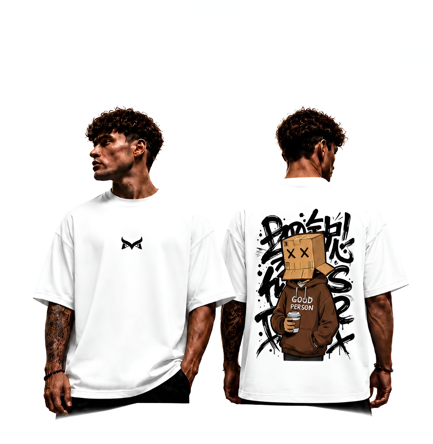 VERZES statement graphic oversized T-shirt
